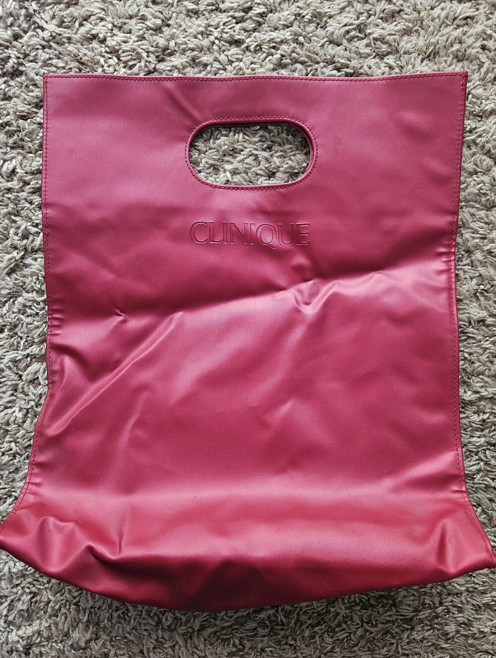 Clinique Pink Cosmetic Logo Tote Butterfly Bag